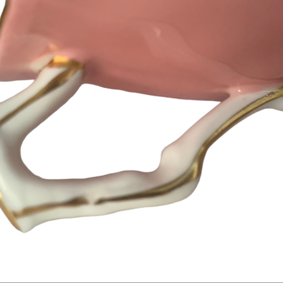 VTG AYNSLEY RARE England 1940’s Pink & Gold Leaf Filigree Crocus Teacup & Saucer - Picture 8 of 11